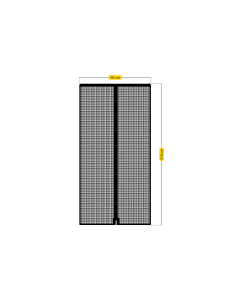 Mosquitera para puerta cortina magnetica antracita 90x210 cm schellenberg