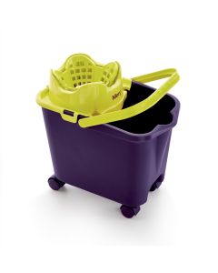 Cubo con escurridor 14 l ruedas automatico mery lila