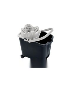 Cubo con escurridor 14 l ruedas automatico mery antracita