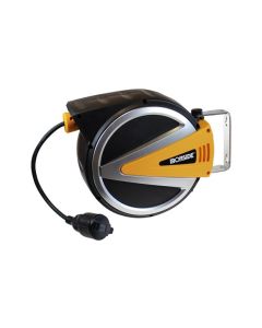 Enrollacable mural recogida automática 12 m + 1m ø 3 x 1,5 mm. con estribo para montar en pared