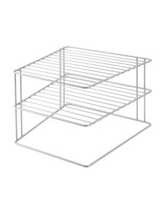 Estante cocina rinconero 3 alturas palio plata mate cromado metaltex