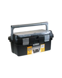 Caja herramientas abs negro profesional 400 x 225 x 190 mm asa plastico