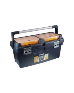 Caja herramientas abs negro profesional 600 x 305 x 295 mm asa aluminio ironside