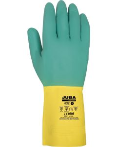 Guante latex bicolor flocado juba talla 10