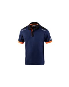 Polo tecnico 180 gr azul / naranja fluor sparco talla m