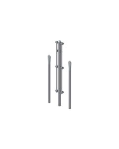 Conjunto poste esquinero galvanizado 2/2,35 m mrt