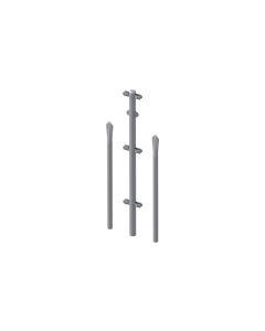 Conjunto poste refuerzo galvanizado 1/1,25 m mrt
