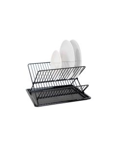 Escurreplatos plegable negro 36 x 32 x 21,5 cm duett