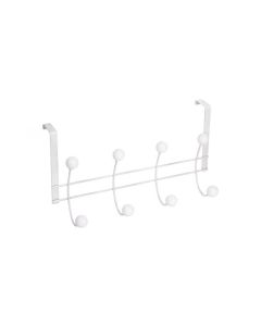 Percha sobrepuerta blanca 8 bolas haya blancas nesu