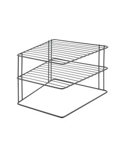 Rinconera 3 alturas palio plata mate negro metaltex