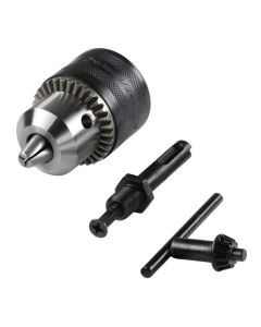 Portabrocas manual 13 mm + adaptador sds plus + llave de apriete wolfcraft