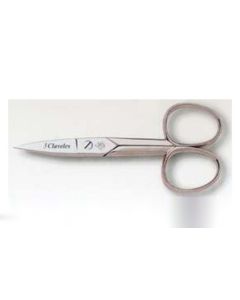 Tijera manicura curva niquelada 4" 3 claveles
