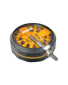 Puntas atornillar, set 28 pzas. organizador, hockey puck ironside