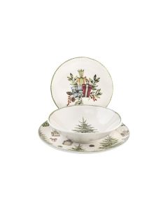 Vajilla 18 pzas stoneware navidad christmas carol