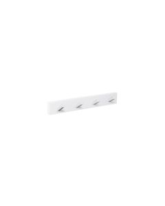 Percha pared 4 pomos inclinados blanco nesu