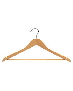 Percha madera con barra (6 unidades) 44 x 23 cm mondex