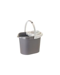 Cubo con escurridor 12 l gris vigar