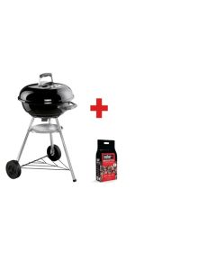 Barbacoa carbon compact kettel 47 regalo 3 kg briquetas weber