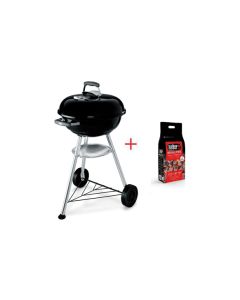 Barbacoa carbon compact kettel 47 regalo 3 kg briquetas weber