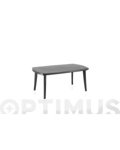 Mesa resina extensible atlantic antracita 170+55x100x73 cm shaf