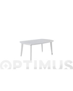 Mesa resina extensible atlantic blanco 170+55x100x73 cm shaf