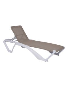 Tumbona acqua estructura blanca blanco-arena resol