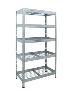 Estanteria metal galvanizado 5 estantes de rejilla 180 x 90 x 45 cm ar shelving