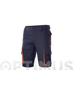 Bermuda poliester / algodon 200 gr total match marino / naranja talla 48 velilla