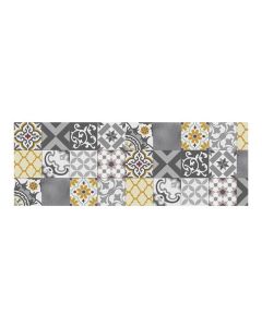 Alfombra vinilica croma 50x140 cm patch gris ambar stor planet