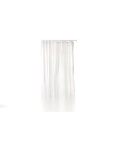 Cortina baño poliester blanco 140 x 200 cm con anillas tatay