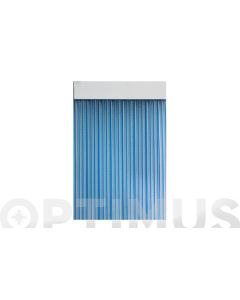 Cortina de puerta cinta duero-azul/transparente 90 x 210 cm cordecor