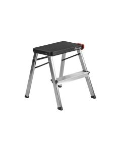 Taburete aluminio 2 peldaños homologado m/2 negro rolser