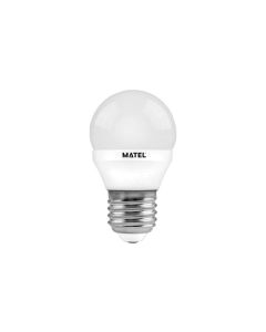 Bombilla esferica led e27 5w 450lm 2700k matel