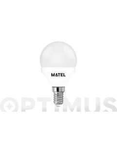 Bombilla esferica led e14 7w 700lm 6400k matel