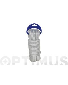 Cuerda polietileno cableada plastificada 4 c ø 5mm 25 mt blanco rombull