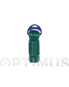 Cuerda polietileno cableada 4 cabos ø 5 mm 10 mt verde rombull