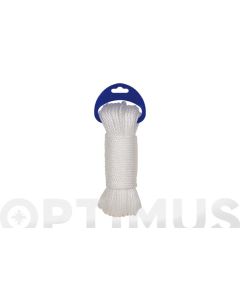 Cuerda polietileno cableada 4 cabos ø 5 mm 10 mt blanco rombull
