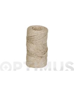 Hilo sisal torcido 1 a 2 cabos ø 2,5 mm 200 grs rombull