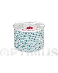Cuerda polipropileno trenzada con alma ø 12 mm 100 mt blanco rombull