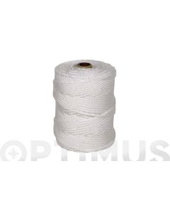 Cuerda polietileno cableada 4 cabos ø 6 mm 100 mt blanco rombull