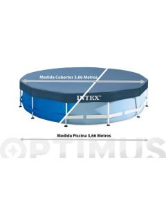 Cobertor de invierno para piscina redonda metal frame intex ø 366 cm