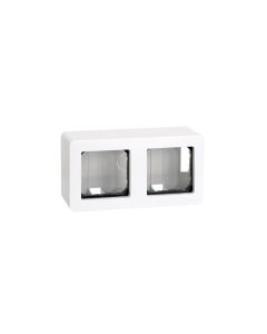 Caja superficie con marco 2 elementos blanco simon 27