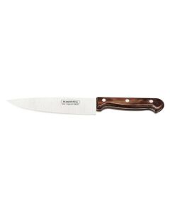 Cuchillo cocinero poliwood castaño 18cm tramontina