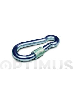 Mosqueton bombero din 5299 con seguro cincado ø 6-60 mm 120 kg 4uds uniq