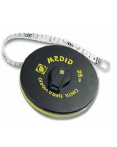 Cinta metrica 25mt-15,0mm medid fibra vidrio estuche abs 1210-25-gf