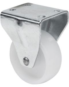 Rueda fija platina 70x55mm 060kg cojinete liso 060mm polipropileno blanco ruedas alex 2-0046