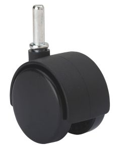 Rueda giratoria espiga 08x26.50mm 050kg 050mm negra ruedas alex 1-0130