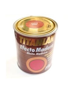 Laca satinada poliuretano efecto madera 750 ml sapeli titan 024280834 18015
