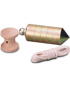 Plomada albañil 0200gr nusac laton ma nuez madera juego hierro 17202