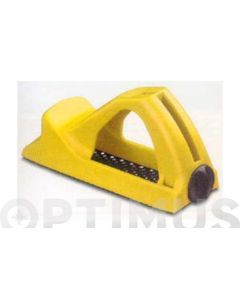 Cepillo carpintero hoja 140mm stanley amarillo ma surform corto sintetico 5-21-104